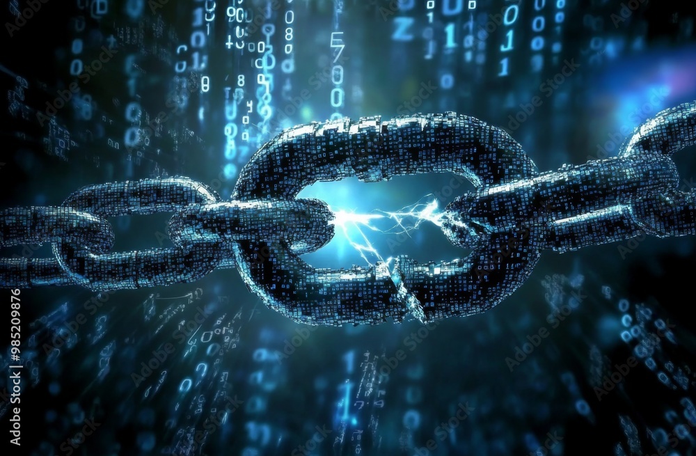 Poster a visual representation of compromised security in a digital landscape.
