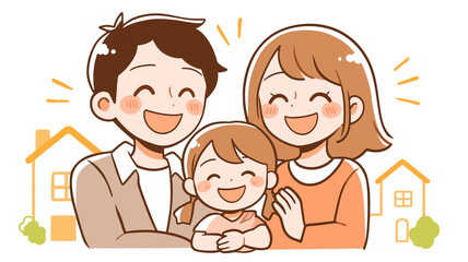 【透過】背景が透明の家族のアイコン素材。カラフルでポップ,ファミリー,かわいい,シンプル,