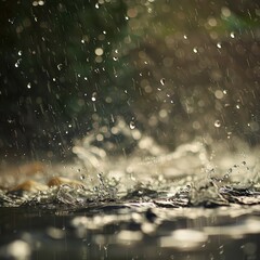 Heavy Raining in roads mind relaxing image 
