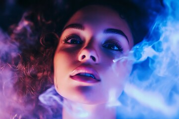 Mystical Woman in a Vapor Cloud, Fantasy Portrait Photography