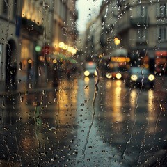 Heavy Raining in roads mind relaxing image 
