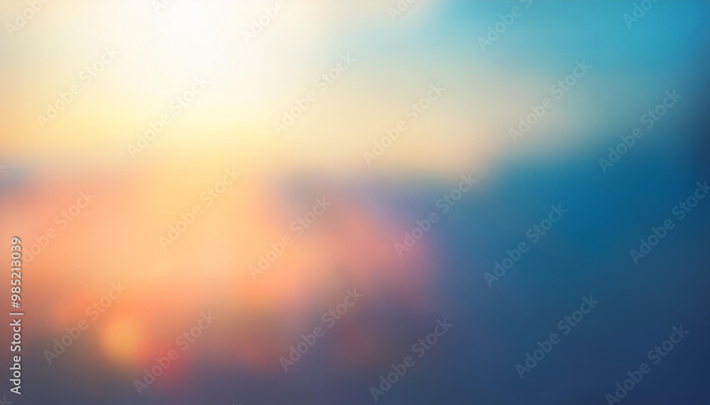 Poster light flare filter. blur glow overlay. sunlight reflection. bokeh radiance. defocused blue white ora