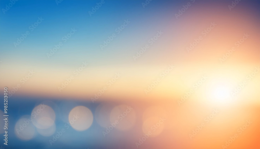 Poster light flare filter. blur glow overlay. sunlight reflection. bokeh radiance. defocused blue white ora