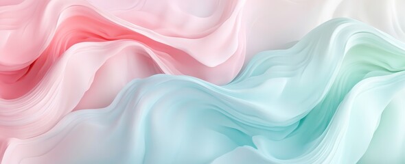 Obraz premium Pastel Watercolor Wave with Soft Textures