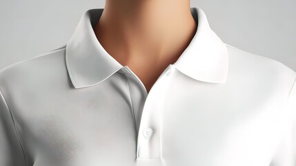 Close-up of a White Polo Collar