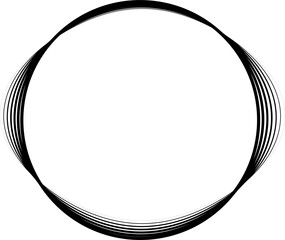Circle round curve with wavy line dynamic for badges, price tag, label