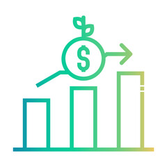 overweight investment Line Gradient Icon