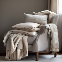 Wool blankets and pillows 