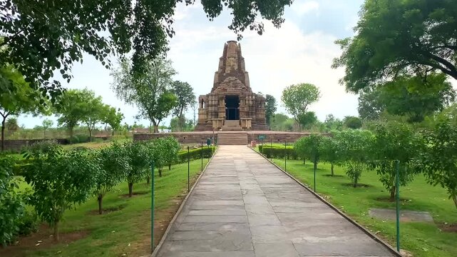 Dulhadev shiva temple in khajuraho the group of monuments of hindu and jain temples in chhatarpur district, madhya pradesh, India.Unesco world heritage site.
