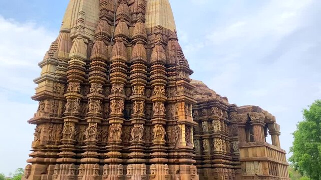 Dulhadev shiva temple in khajuraho the group of monuments of hindu and jain temples in chhatarpur district, madhya pradesh, India.Unesco world heritage site.