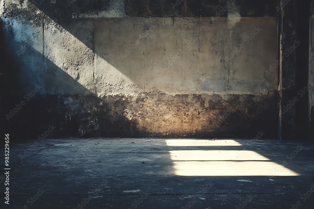 Sticker Sunbeams Shining Through a Hole in the Ceiling of a Derelict Building