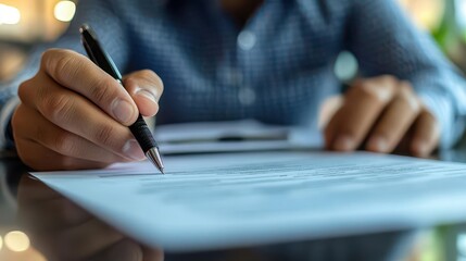 Loan application being processed by a bank officer, professional setting, sharp focus, bright lighting, high detail