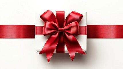 Red Ribbon Tied Around a Gift Box