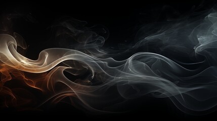 Fototapeta premium Smoke on black background.