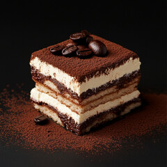 마스카르포네 치즈, 에스프레소, 코코아 가루 등을 층층이 쌓아 만든 이탈리아의 인기 디저트 
티라미수