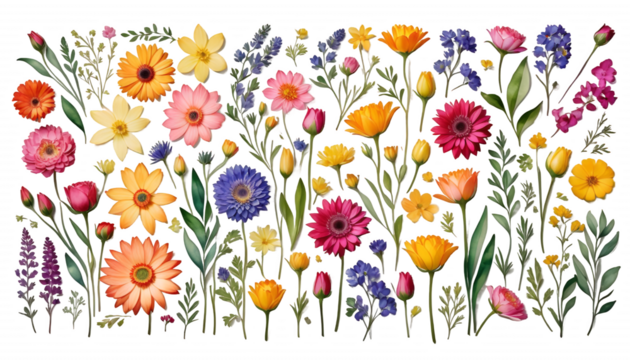  wide border illustration flowers watercolor colorful watercolor painting illustration colourful flower floral flower wide border generative ai watercolor painting illustration colourful flower