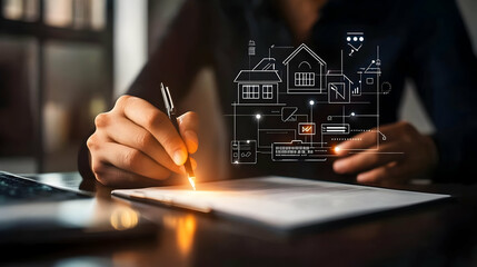 Illustration of a Person Signing a Contract
