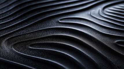 Fototapeta premium close-up of textured rubber surface, featuring a rich interplay of grooves and ridges that create a tactile sensation, the material showcases varying degrees of softness and flexibility