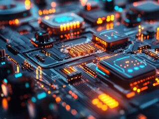 Wireless technology with devices connected wirelessly, futuristic style, sharp focus, bright lighting, high detail