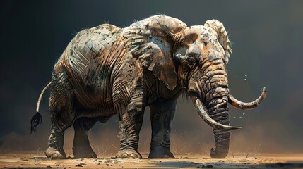 Fototapeta premium Majestic African Elephant in the Wild