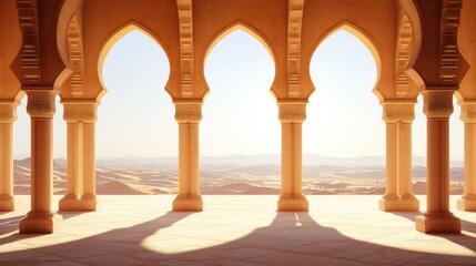 Fototapeta premium Archway View of Desert Landscape