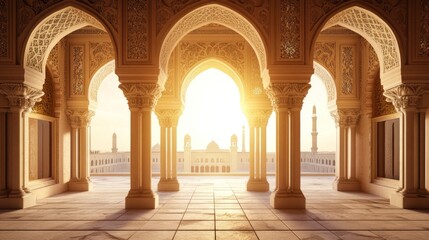 Fototapeta premium Islamic Architecture and Sunset