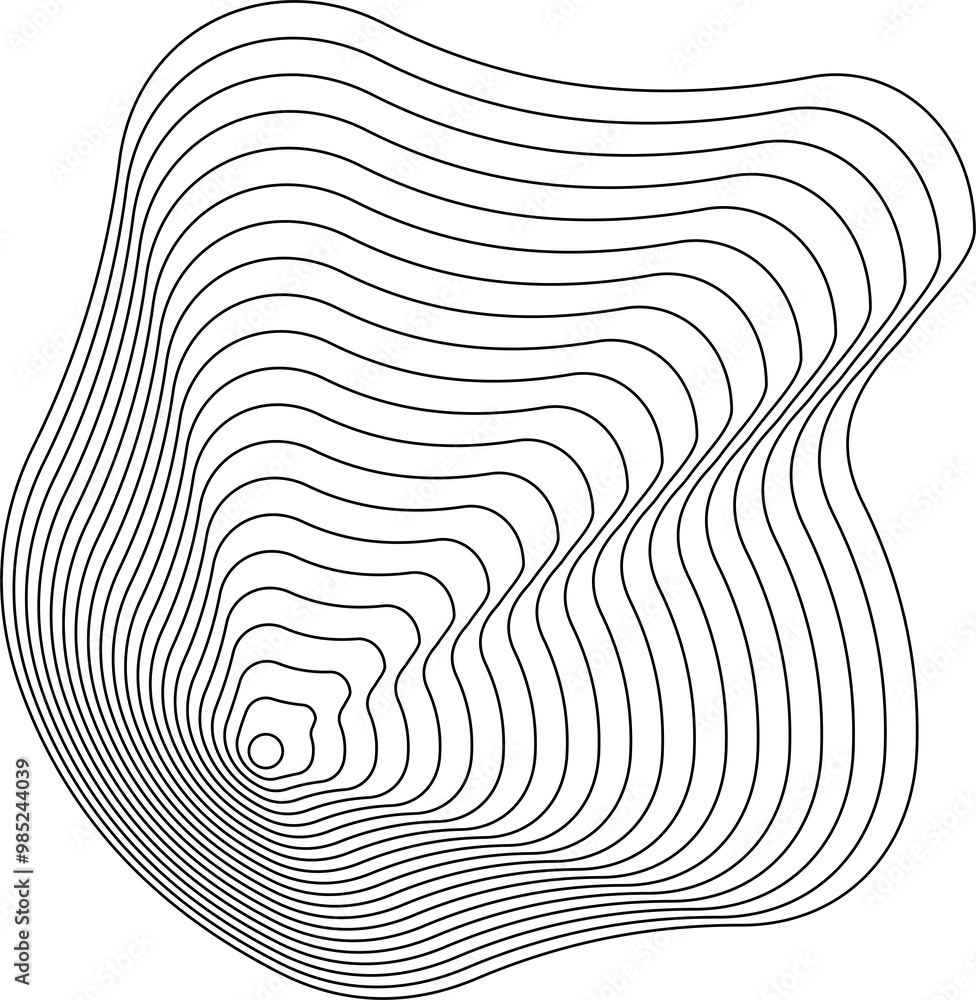 Poster dynamic lines fluid forms. modern design elements