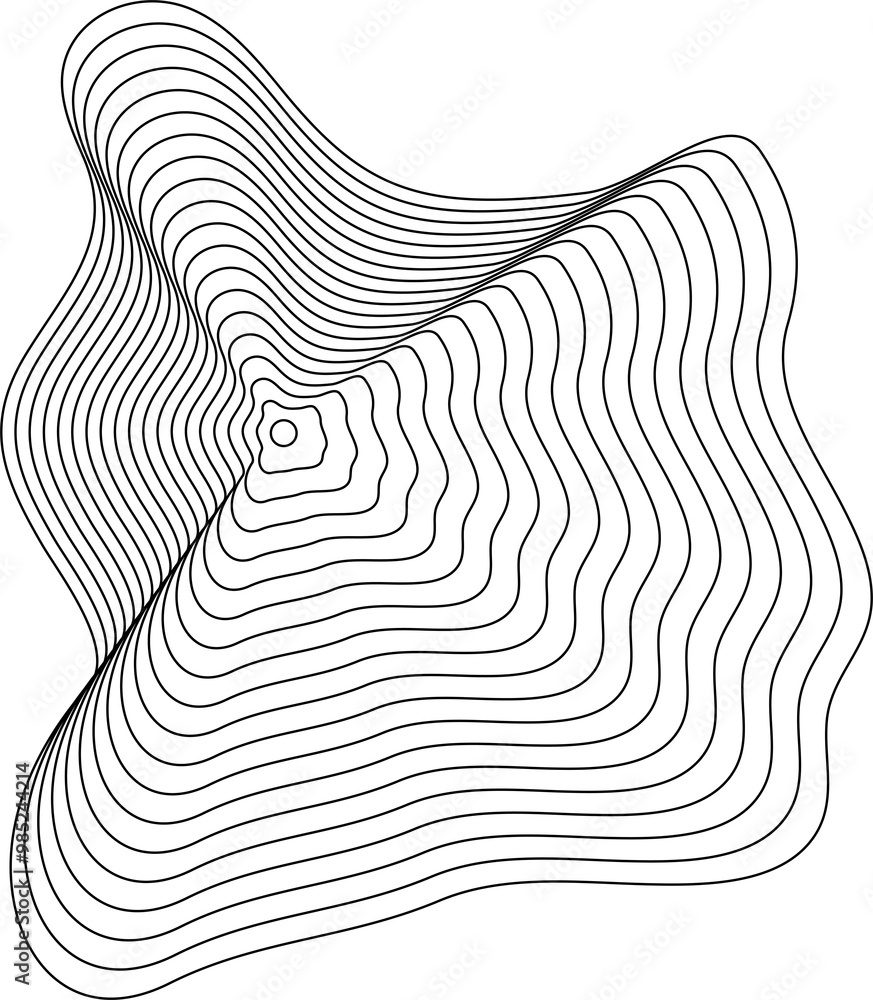 Poster dynamic lines fluid forms. modern design elements