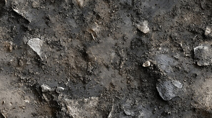 Naklejka premium a seamless texture of grey soil, soft and dry, with fine grey particles, the neutral, muted tones give a refined, minimalist look suitable for eco-friendly agricultural branding