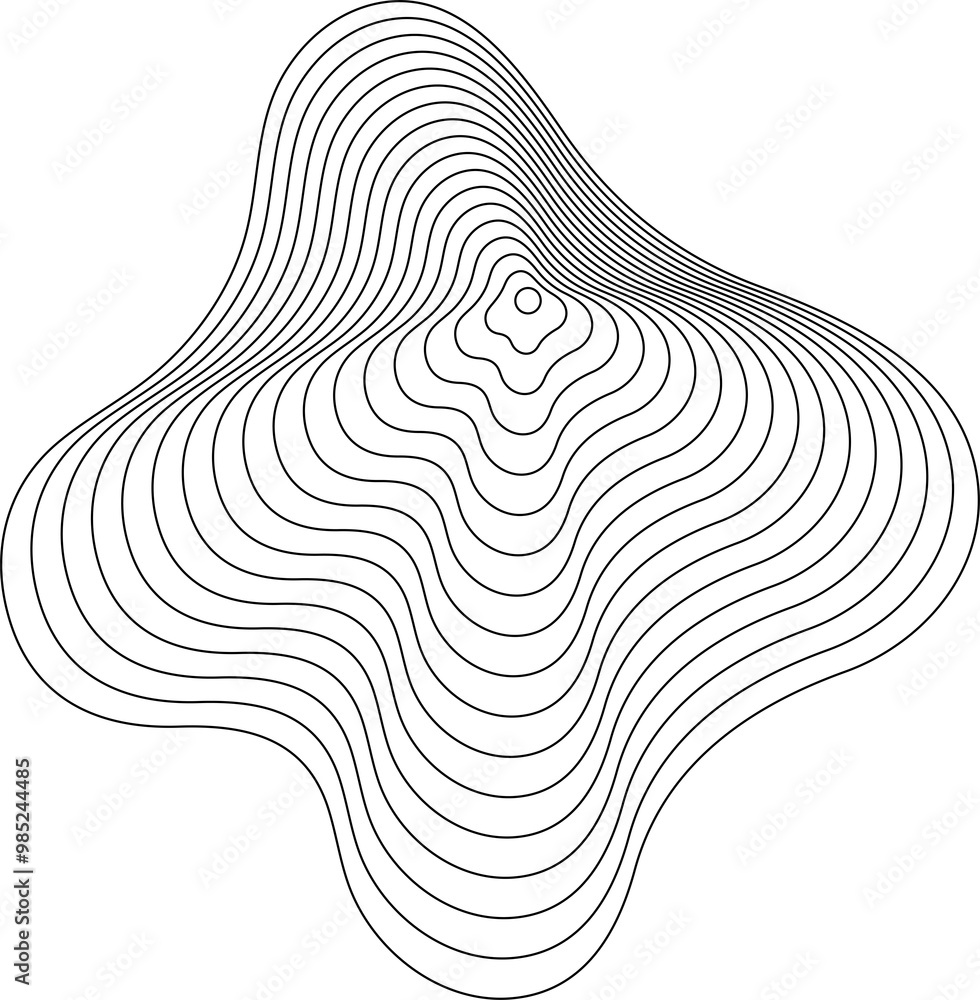 Poster dynamic lines fluid forms. modern design elements