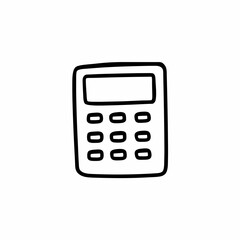 Outline calculator icon symbolizing calculations and financial management