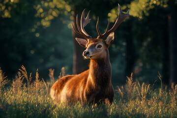 Obraz premium Wildlife Photography Of A Deer, Animal Photography, Deer Close-up, Deer Nature Photography, Animal Portrait Photography, High Quality Deer Image