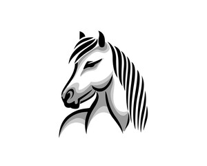 head horse style art logo design template illustration inspiration