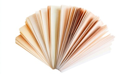 A stack of educational flashcards, fanned out slightly, isolated on a transparent background.