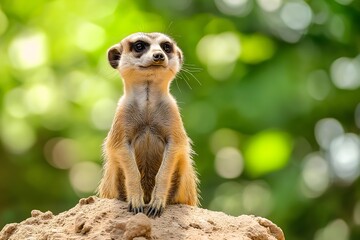 Obraz premium Wildlife Photography Of A Meerkat, Animal Photography, Meerkat Close-up, Meerkat Nature Photography, Animal Portrait Photography, High Quality Meerkat Image