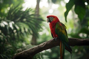 Naklejka premium Wildlife Photography Of A Parrot, Animal Photography, Parrot Close-up, Parrot Nature Photography, Animal Portrait Photography, High Quality Parrot Image