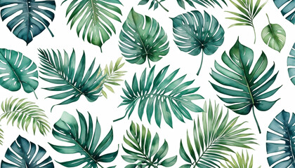  palm seamless watercolor pattern leaves 2 palm pattern leaf leaf tropical seamless watercolor watercolor background floral tree nature exotic abstract drawing plant green hand design art jungle