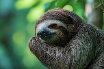 Wildlife Photography Of A Sloth, Animal Photography, Sloth Close-up, Sloth Nature Photography, Animal Portrait Photography, High Quality Sloth Image