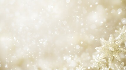 Festive holiday background featuring delicate snowflakes with space for text or logo placement. A subtle winter-themed backdrop ideal for seasonal designs, advertisements, and holiday promotions