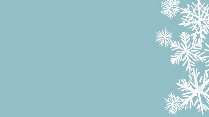 Festive holiday background featuring delicate snowflakes with space for text or logo placement. A subtle winter-themed backdrop ideal for seasonal designs, advertisements, and holiday promotions