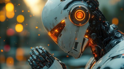 Fototapeta premium robot control meta language technology concept rcmlillustration