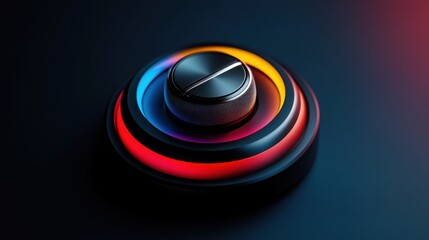 Colorful Volume Knob with Smooth Gradient Design