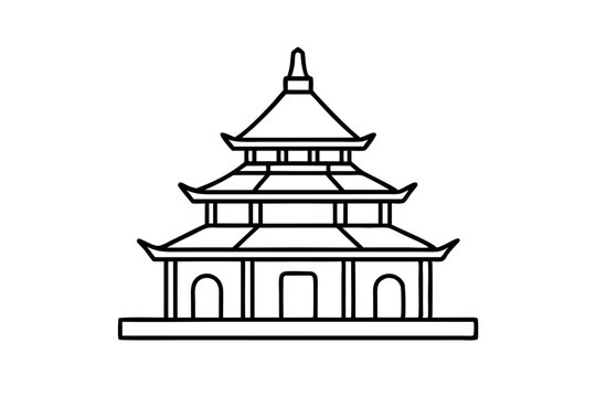 recommend clip art: taiwanese  temple  silhouette vector icon