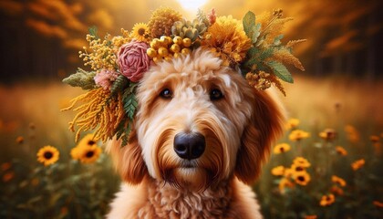 Naklejka premium Golden Doodle