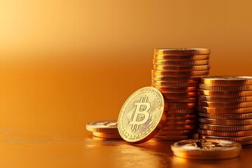 Cryptocurrency visualization, finance theme.