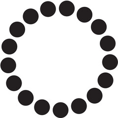 Dotted circular round, symbol, icon, frame