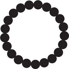 Dotted circular round, symbol, icon, frame