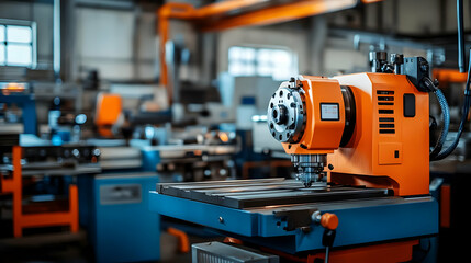 Fototapeta premium Industrial Machine in a Factory - Realistic Image