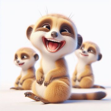 3D lachendes Erdm&auml;nnchen