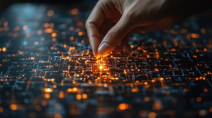 Naklejka premium the concept of business technology the ernet and the network business solutions success and strategy concept businessman hand connecting jigsaw puzzle best practice